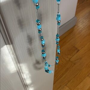 Elegant Blue Beaded Necklace